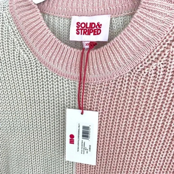 NWT Solid & Striped Sweater Max Asymmetrical Pullover Oversized Colorblock - Picture 2 of 6